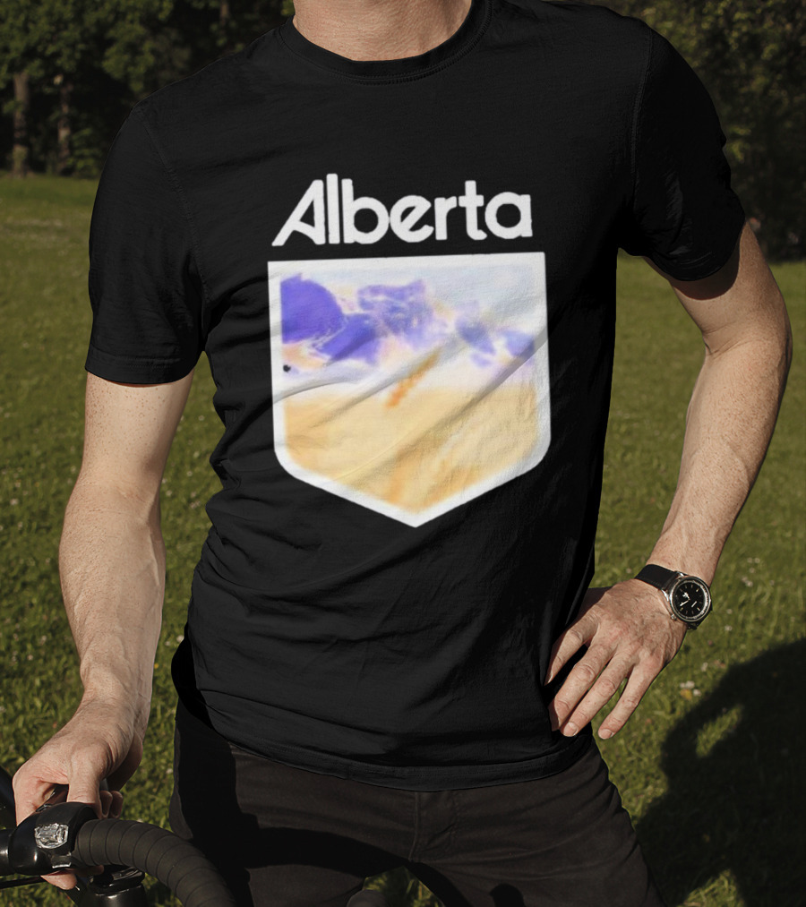 Alberta Mountain Scenic Shield Vitamin Deer Alberta Life T-Shirt