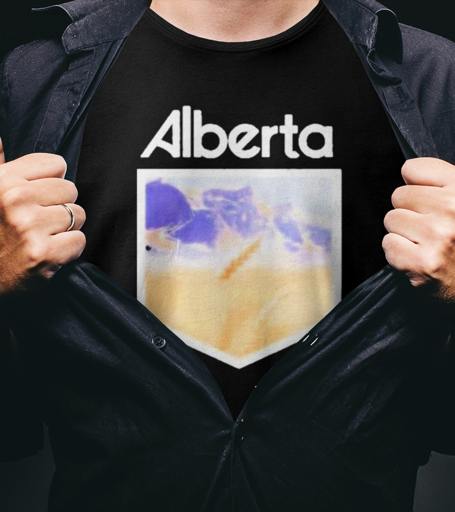 Alberta Mountain Scenic Shield Vitamin Deer Alberta Life T-Shirt