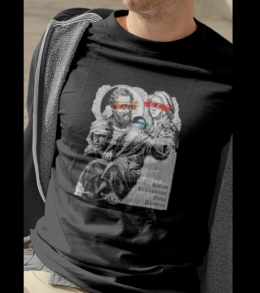 Italian Renaissance Ninja Painters Graphic Mashup T-Shirt