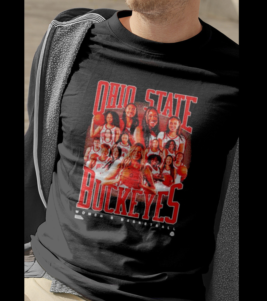 Ohio State Buckeyes Women's Basketball Team Players Group Photo T-Shirt
