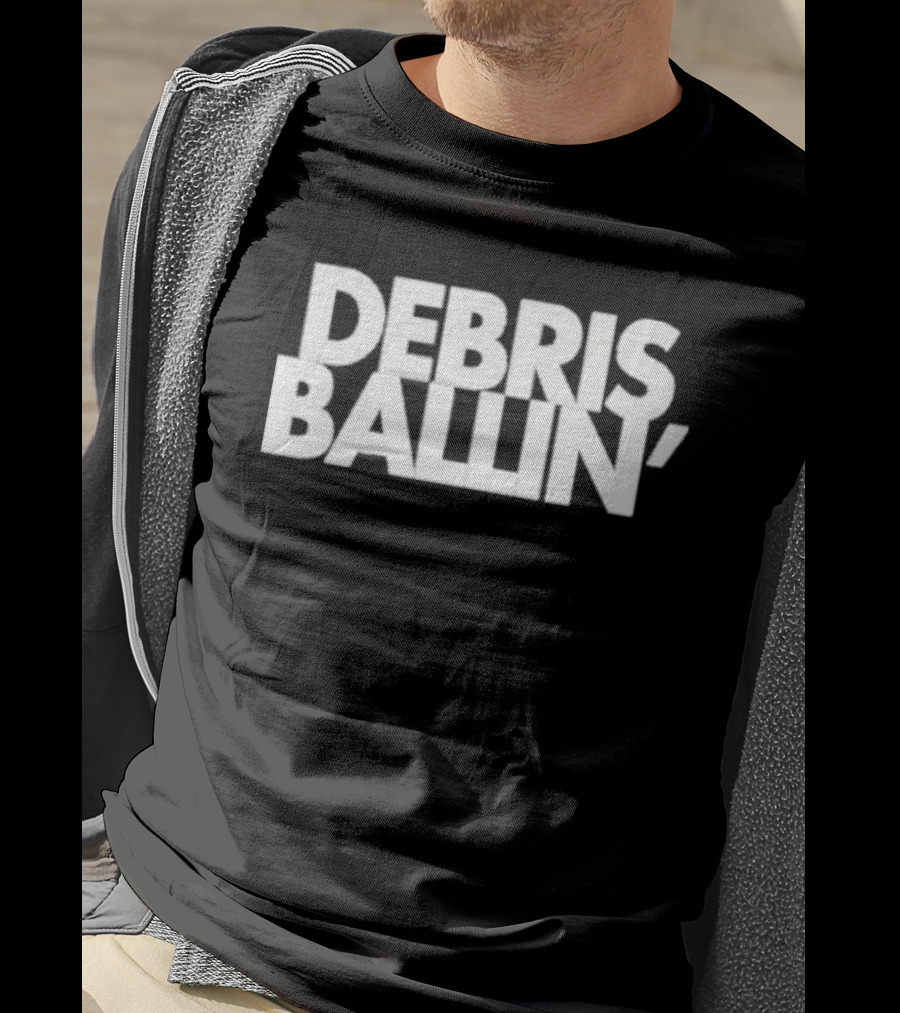 Debris Ballin' Bold Textual T-Shirt