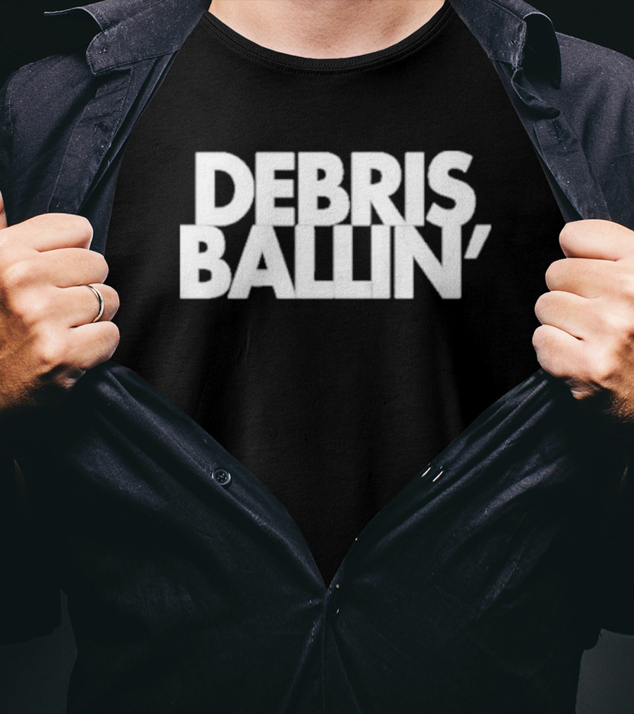 Debris Ballin' Bold Textual T-Shirt