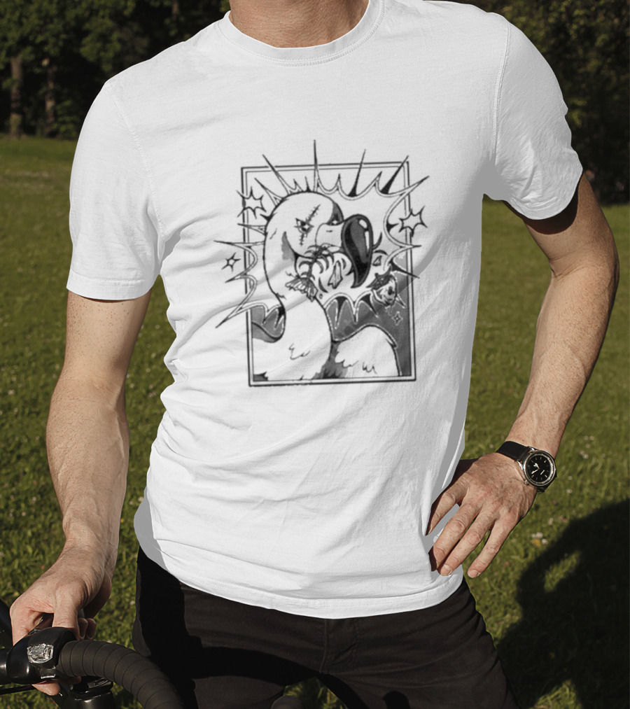 Ff Fishbone Flamingo Duck Battle Comic Sketch Explosion T-Shirt
