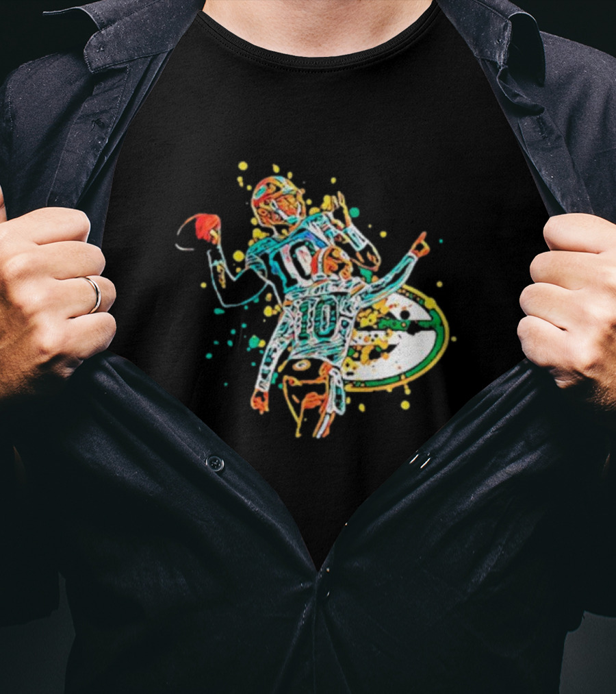 Jordan Love Green Bay Packers It’s All Love Number 10 Football Pass Gesture T-Shirt