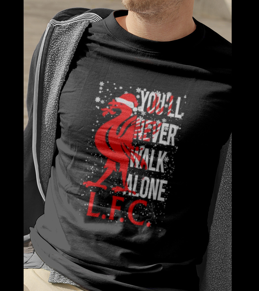 Liverpool Santa You'll Never Walk Alone L.F.C. Christmas T-Shirt