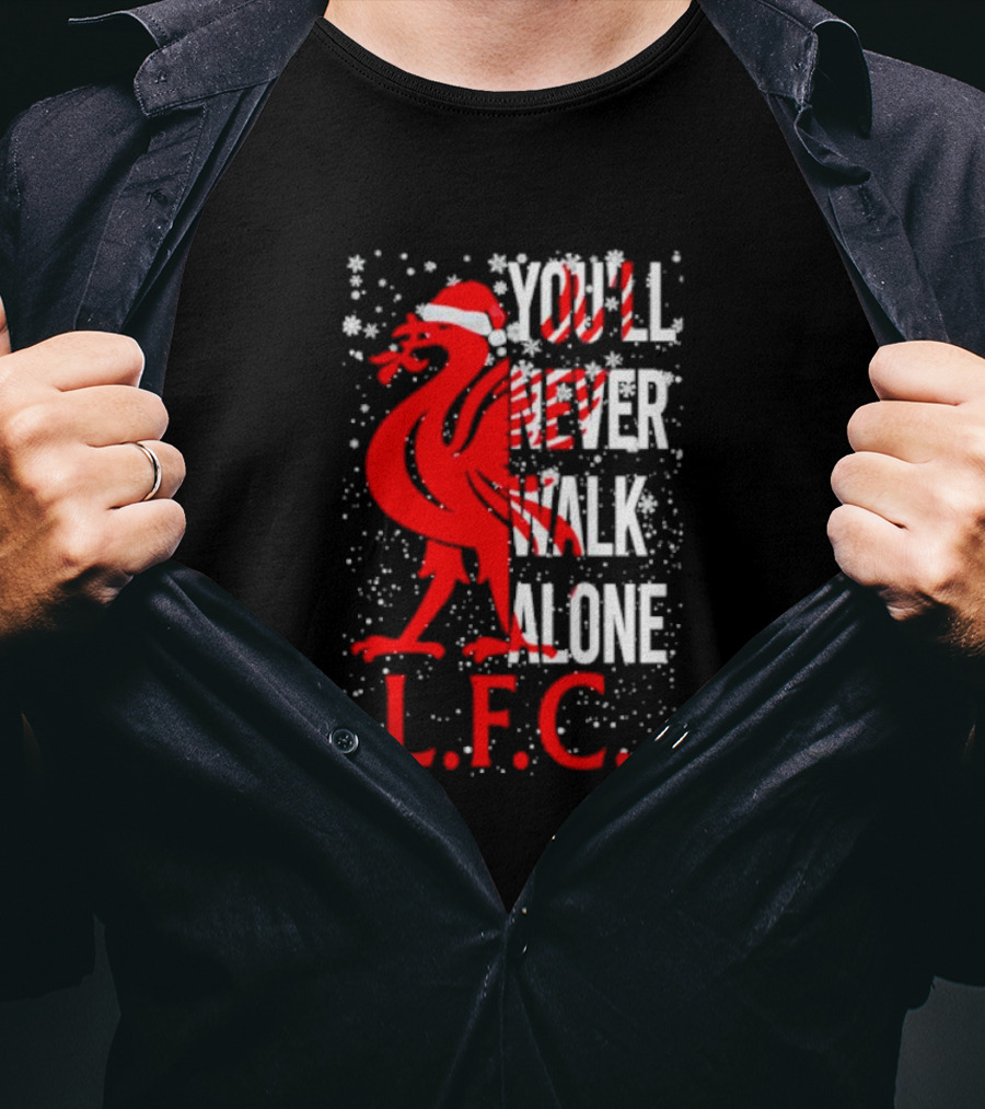 Liverpool Santa You'll Never Walk Alone L.F.C. Christmas T-Shirt