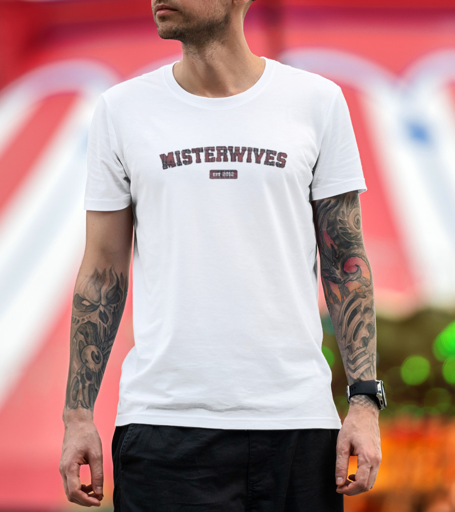 Misterwives Est 2012 Red Tartan Text T-Shirt