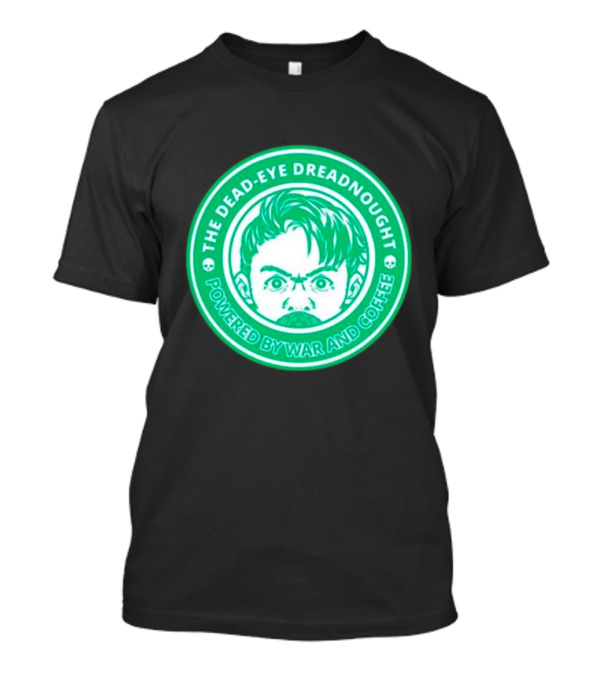 The Dead-Eye Dreadnought Powered By War And Coffee Iconic Emblem T-Shirt