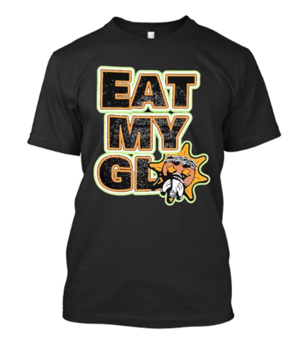 EAT MY GLO Sun Cartoon Eating Globe T-Shirt