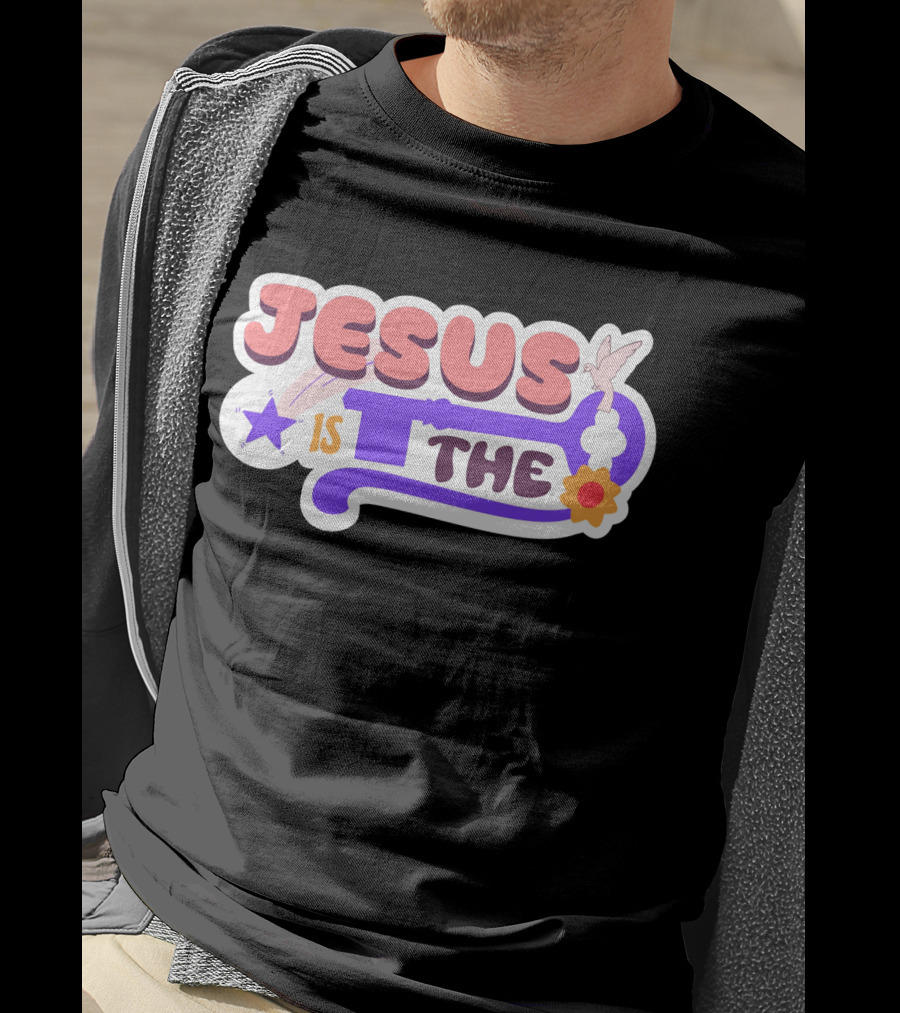 Jesus Is The Key With Dove And Star Elements T-Shirt