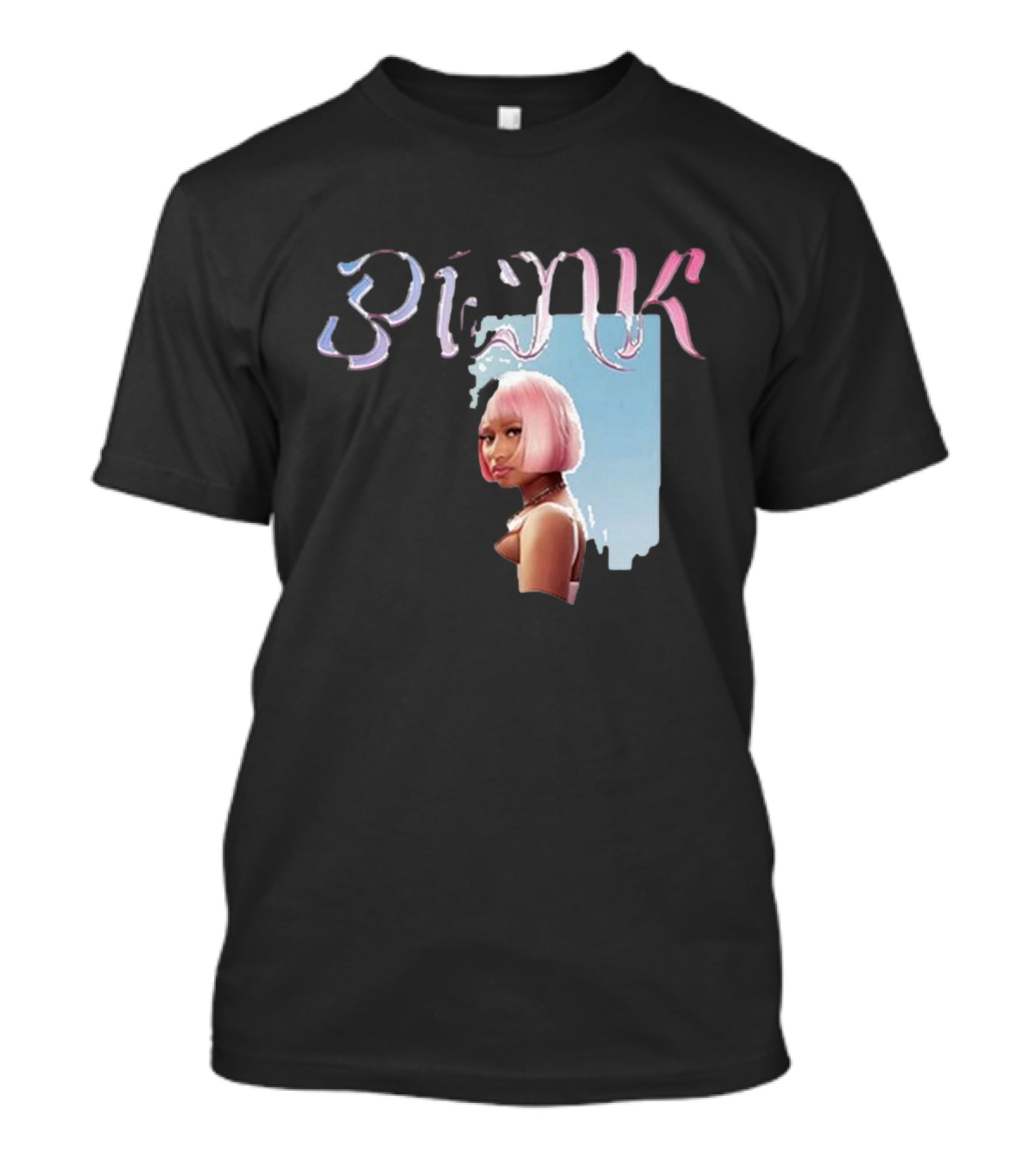 BLΛƆK Nicki Minaj Pink Photo T-Shirt