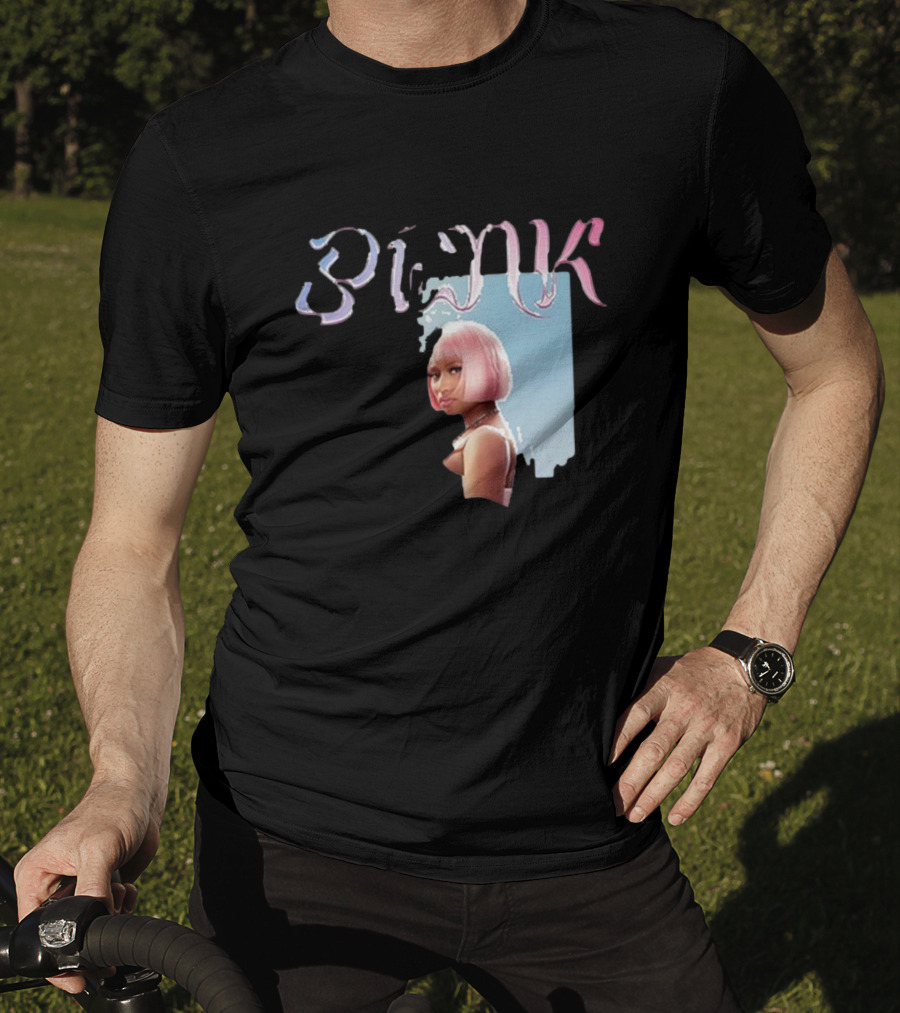 BLΛƆK Nicki Minaj Pink Photo T-Shirt