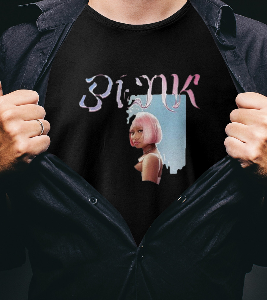 BLΛƆK Nicki Minaj Pink Photo T-Shirt