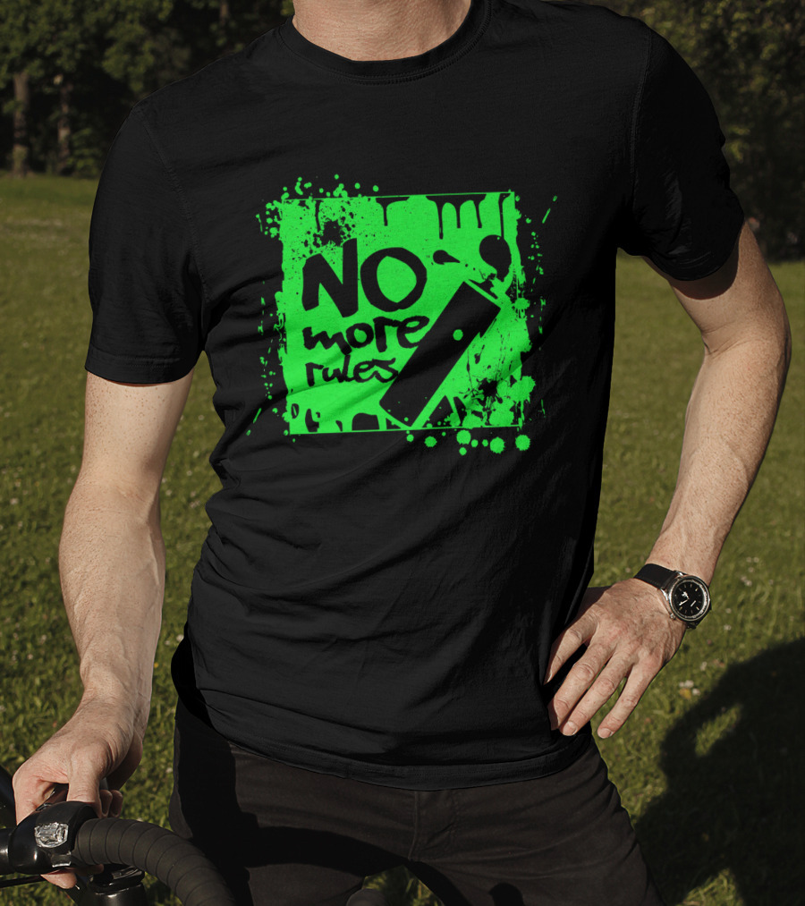 No More Rules Graffiti Spray Paint Splatter T-Shirt