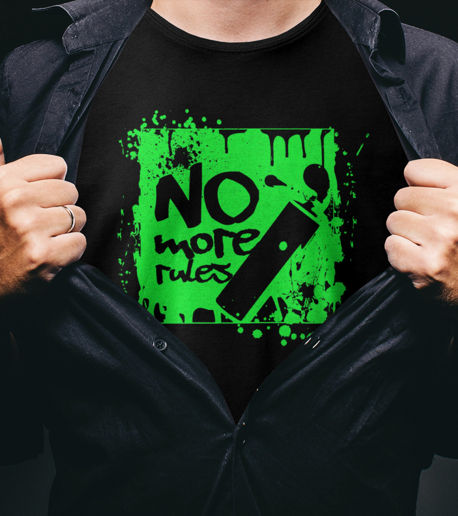No More Rules Graffiti Spray Paint Splatter T-Shirt