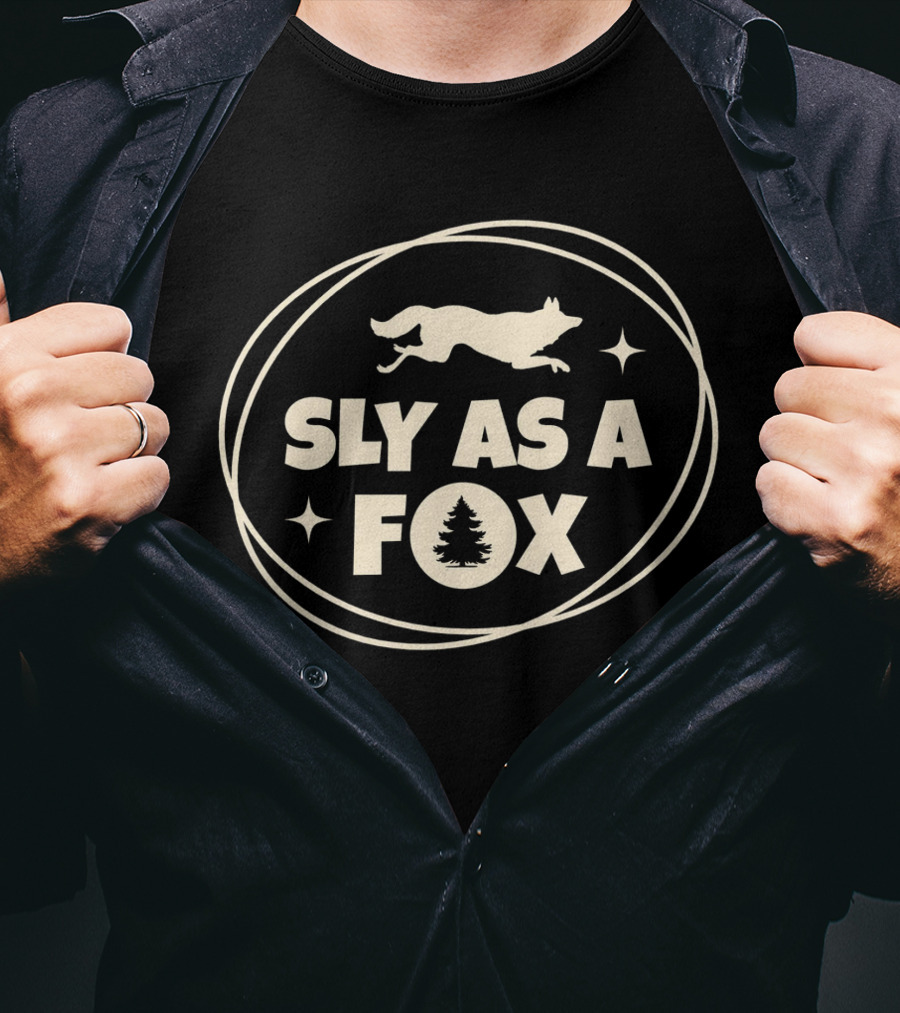 SLY AS A FOX Forest Icon Stars White T-Shirt
