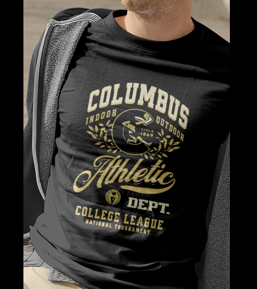Columbus Athletic Indoor Outdoor Since 1869 Dept College League National Tournament T-Shirt