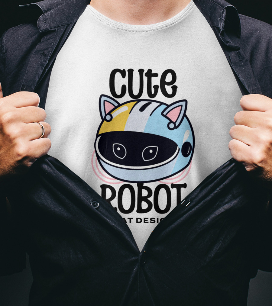 Cute Robot Cat T-Shirt