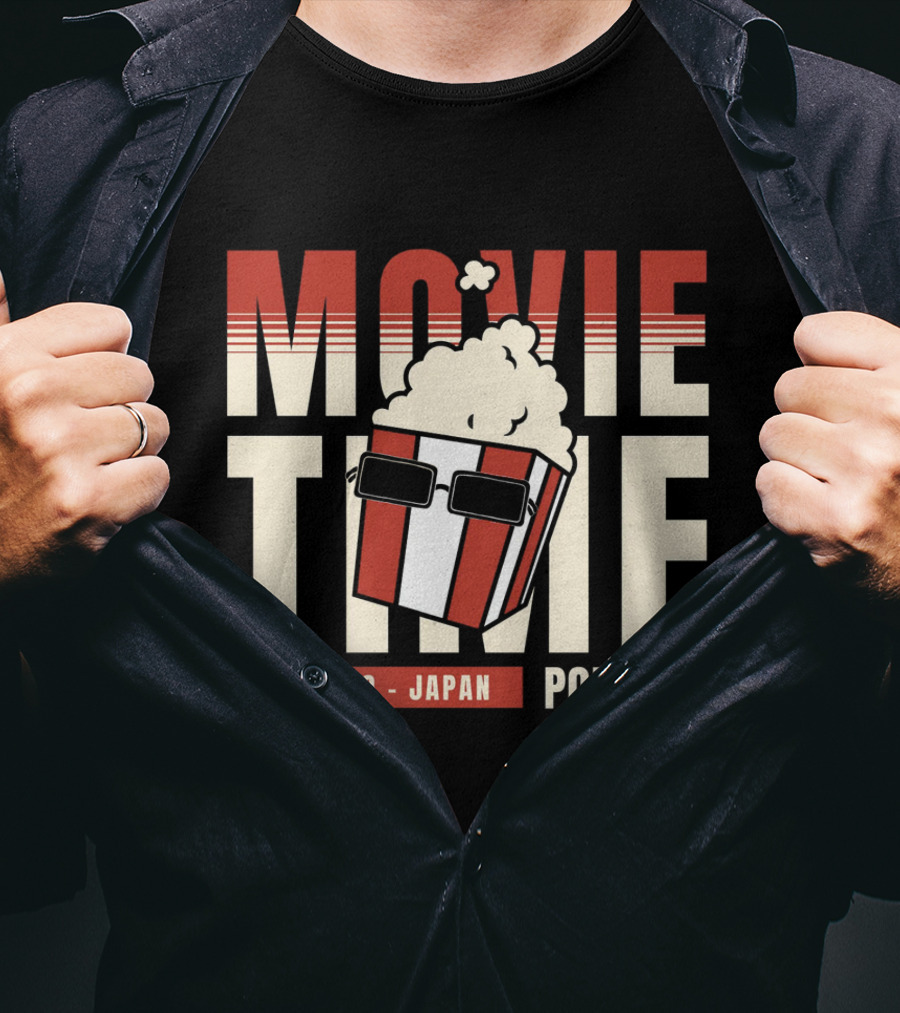 Movie Time Tokyo Japan Popcorn T-Shirt