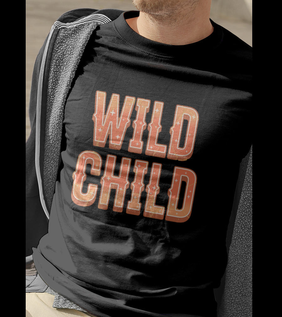 Wild Child Vintage Western Typography T-Shirt