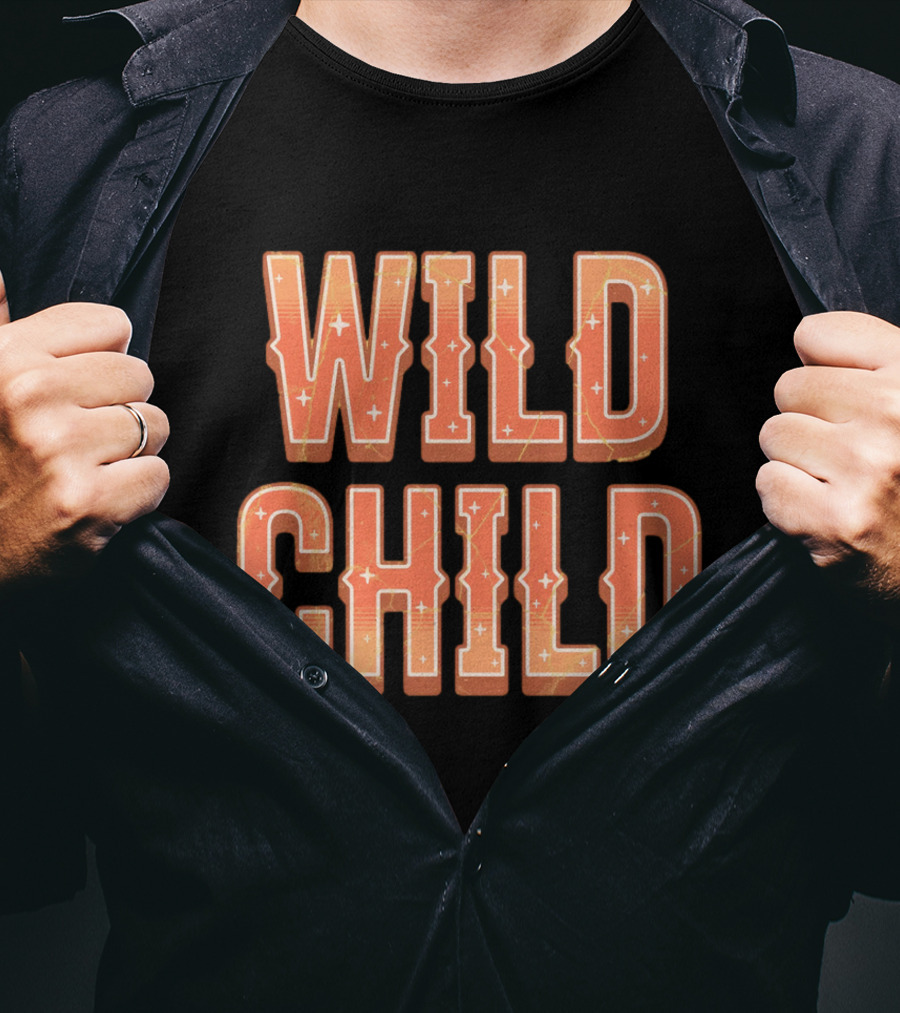 Wild Child Vintage Western Typography T-Shirt