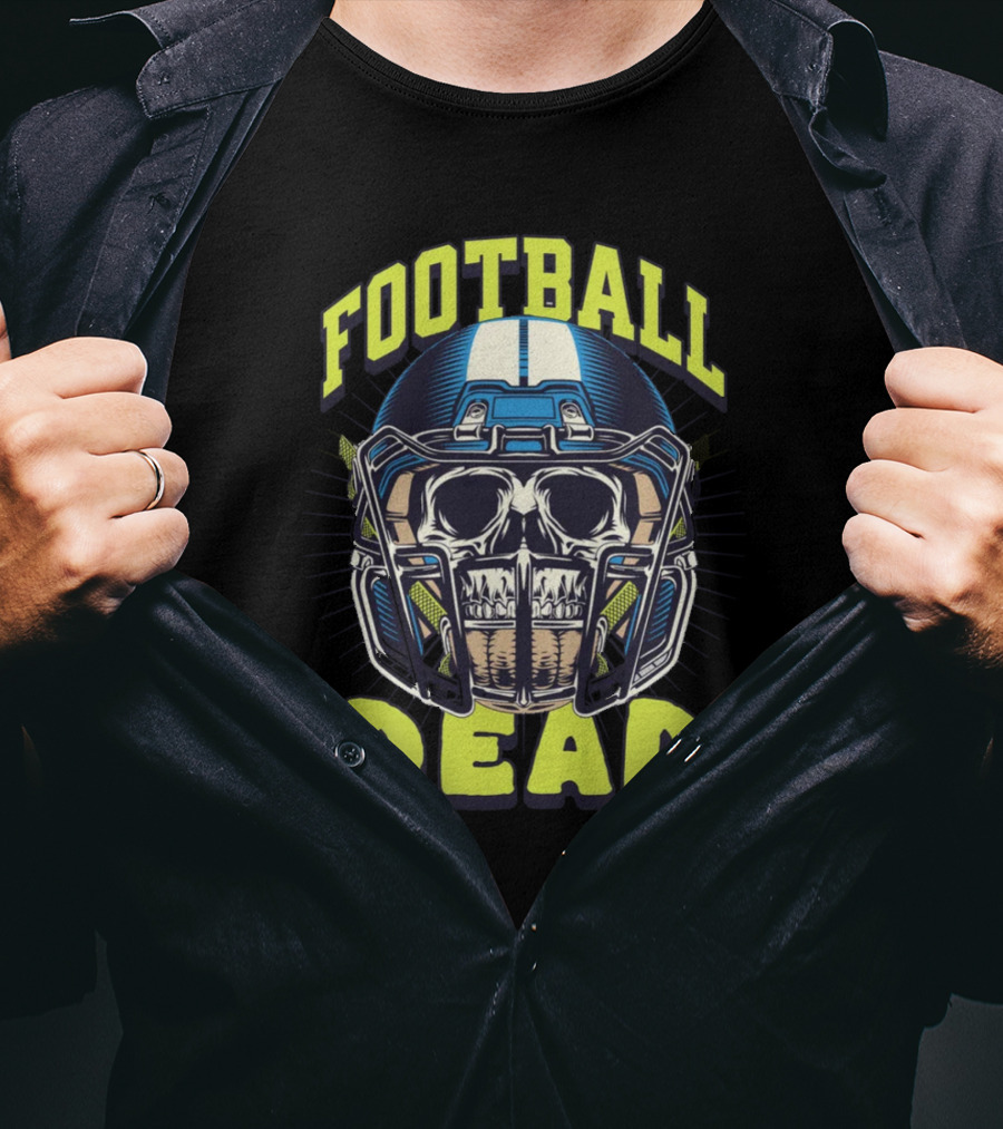 FOOTBALL DEAD Skull Helmet T-Shirt