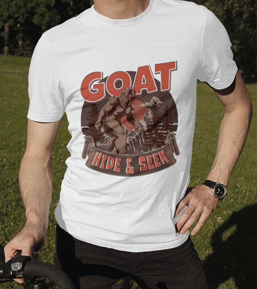 GOAT Bigfoot Hide And Seek Champion In The Forest T-Shirt