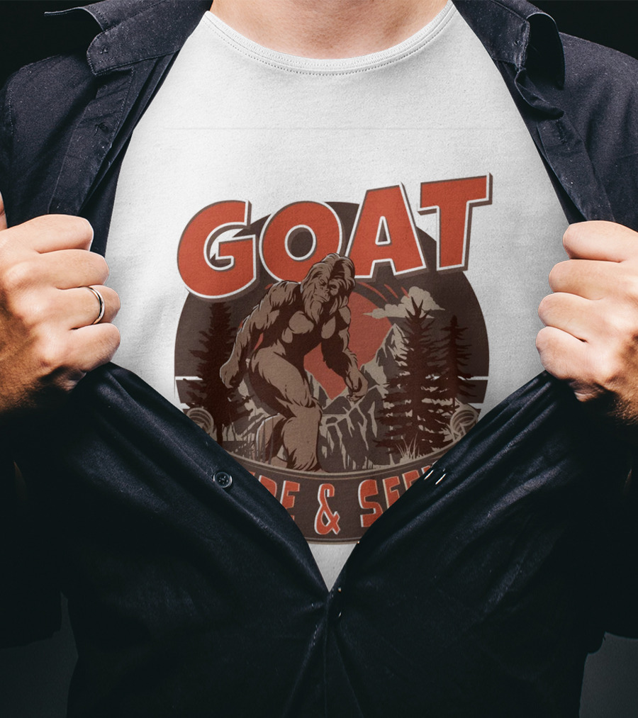 GOAT Bigfoot Hide And Seek Champion In The Forest T-Shirt