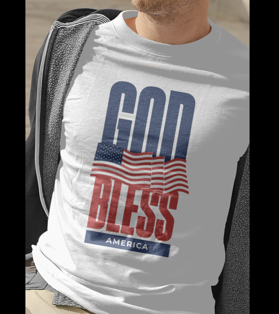 GOD BLESS AMERICA Flag T-Shirt