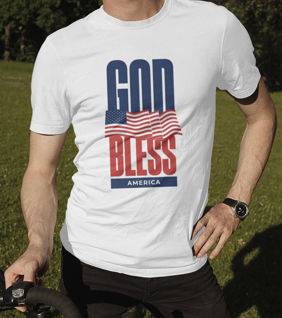 GOD BLESS AMERICA Flag T-Shirt