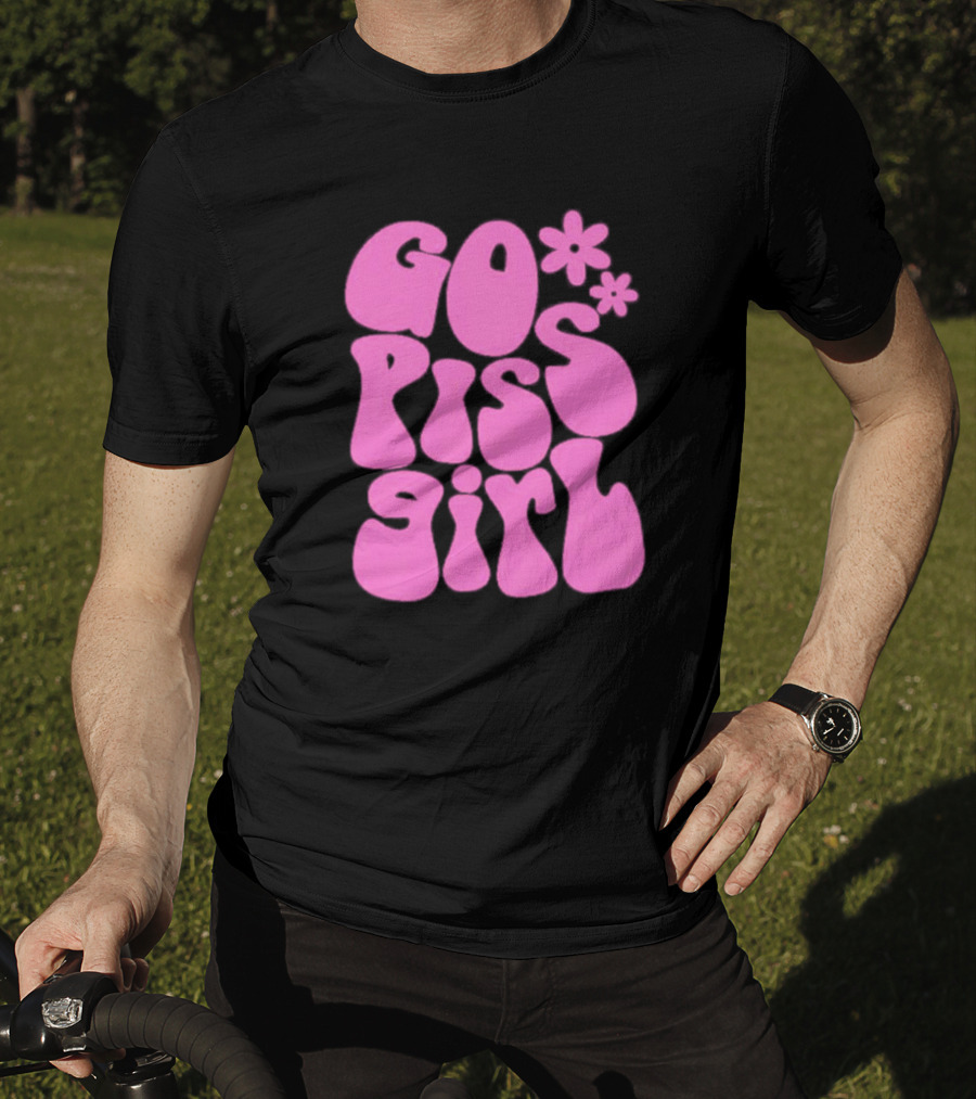 Go Piss Girl Bold Funky Pink T-Shirt