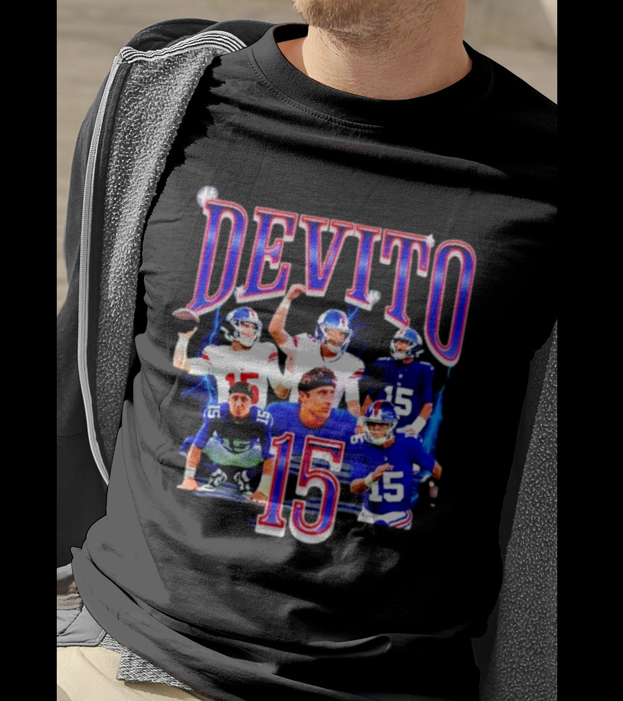 Devito 15 New York Giants Football Player T-Shirt