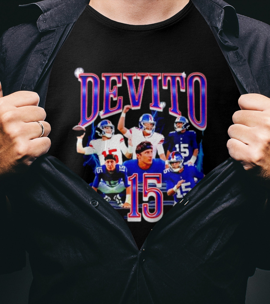 Devito 15 New York Giants Football Player T-Shirt