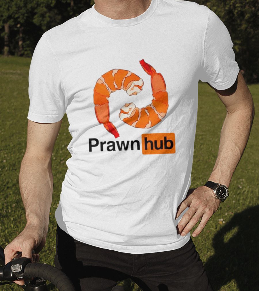 Prawn Hub Parody With Shrimp T-Shirt