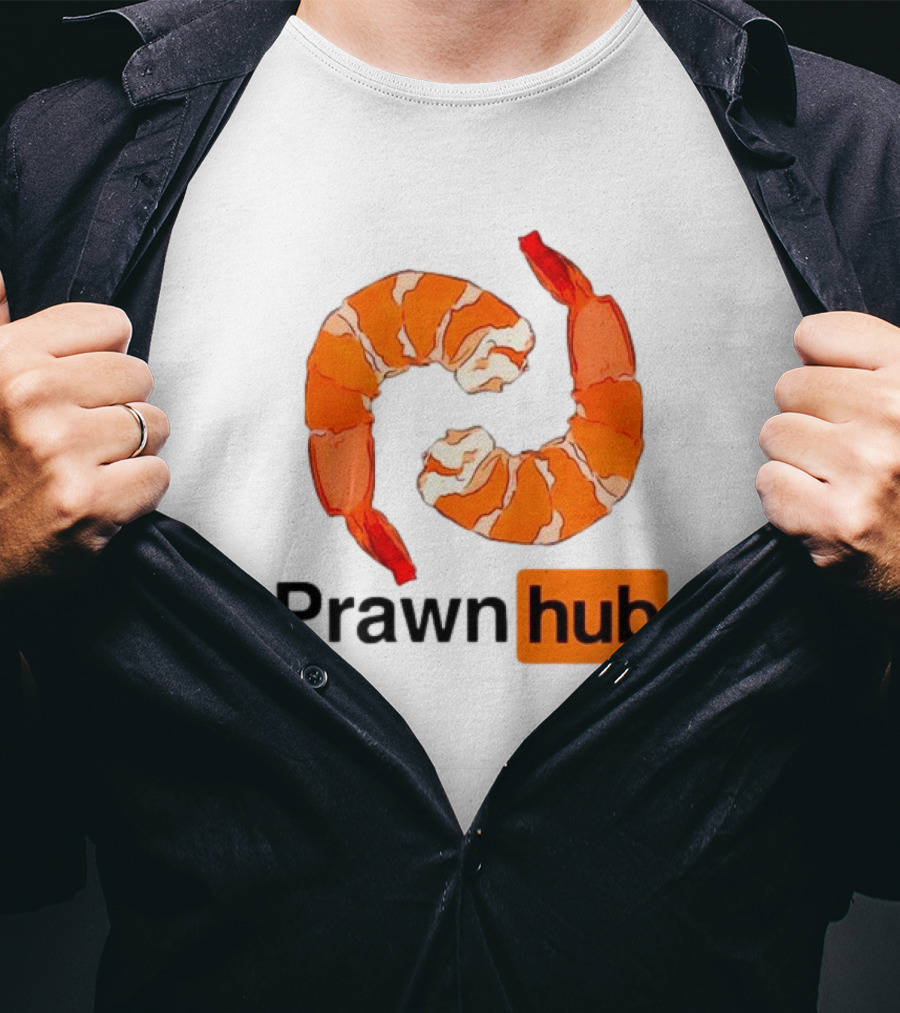 Prawn Hub Parody With Shrimp T-Shirt