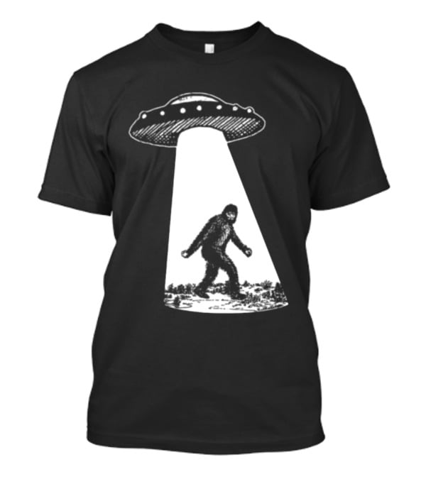 UFO Bigfoot Abduction Scene T-Shirt