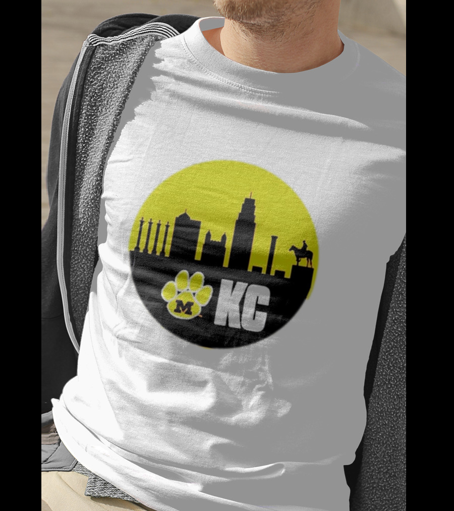 Missouri Tigers Mizzou Kansas City KC Skyline Paw T-Shirt
