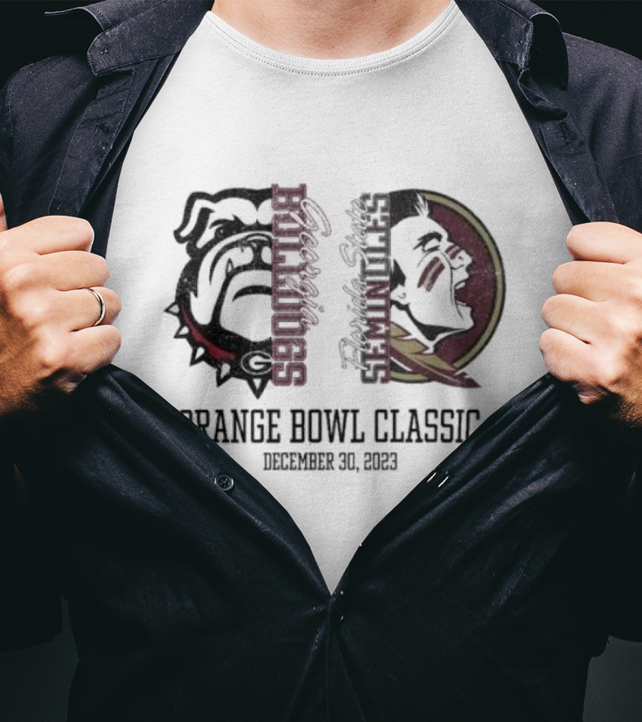 Georgia Bulldogs Seminoles Orange Bowl Classic December 30 T-Shirt