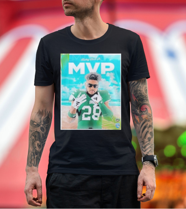 Premium T-Shirt: Ohio Bobcats Football MVP Rickey Hunt Jr Celebrated in Myrtle Beach Bowl 2023-2024 Champions T-Shirt Ohio Bobcats Football MVP Rickey Hunt Jr Celebrated in Myrtle Beach Bowl 2023-2024 Champions T-Shirt