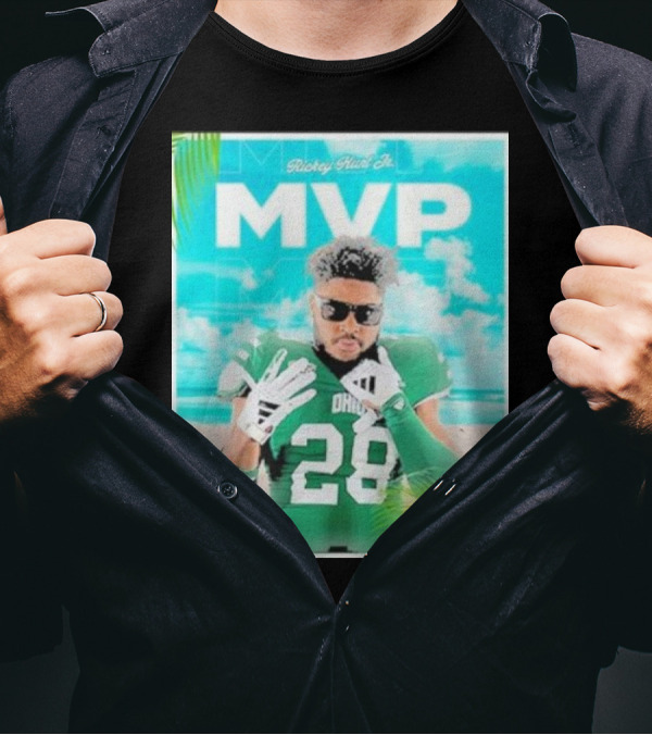 Ohio Bobcats Football MVP Rickey Hunt Jr Celebrated In Myrtle Beach Bowl 2023-2024 Champions T-Shirt