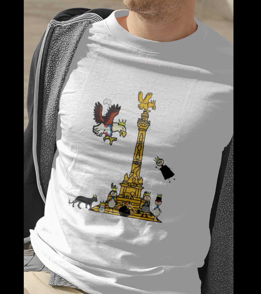 America Campeon Angel De La Independencia Cartoon Icons T-Shirt