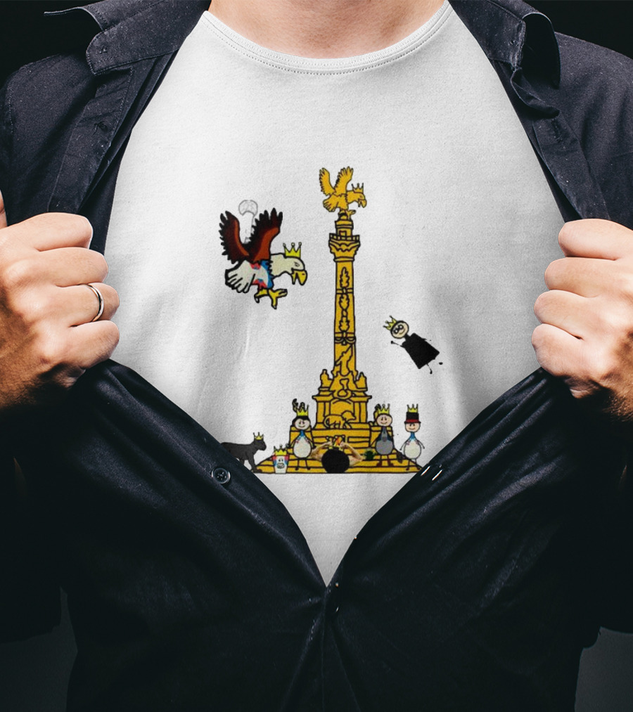 America Campeon Angel De La Independencia Cartoon Icons T-Shirt