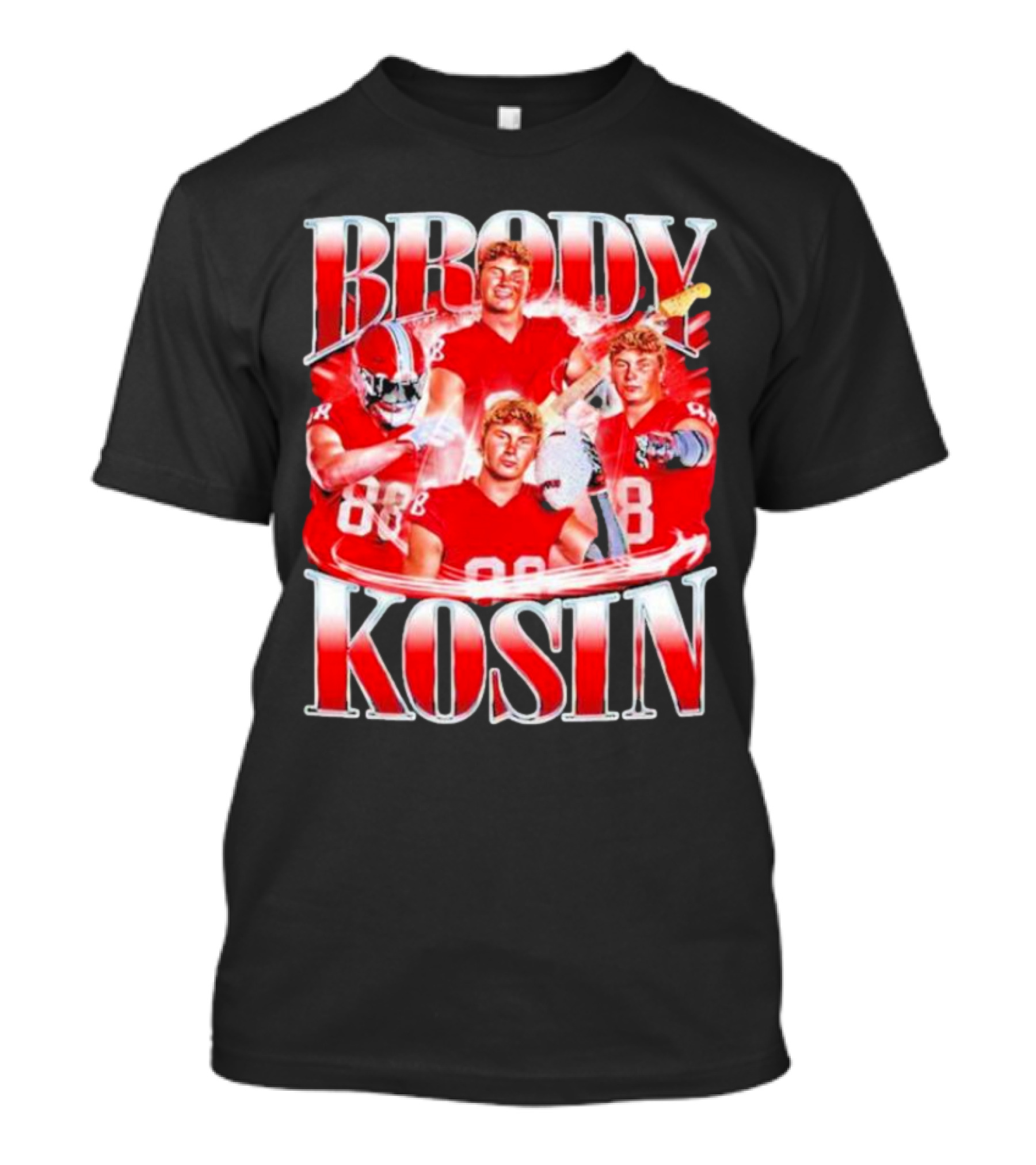 Brody Kosin Indiana Hoosiers 88 Red Football Vintage T-Shirt