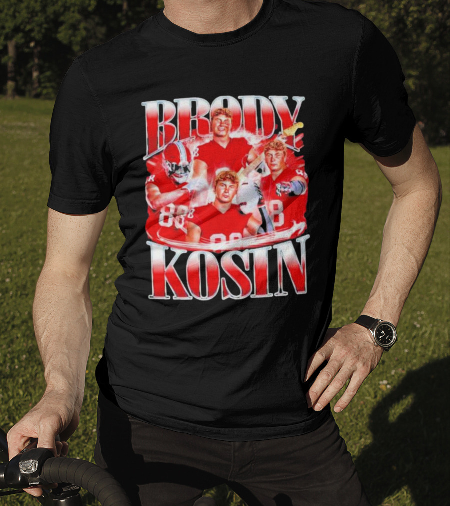 Brody Kosin Indiana Hoosiers 88 Red Football Vintage T-Shirt
