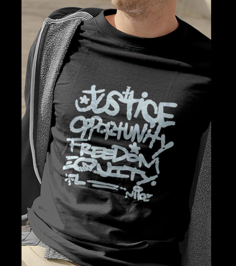 Justice Opportunity Freedom Equity Mike Tomlin T-Shirt