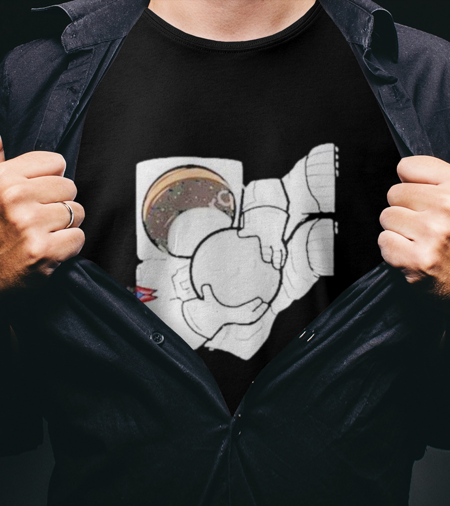 Strange Planet Ohio Moonwalker Cosmic Astronaut Holding Celestial Sphere T-Shirt