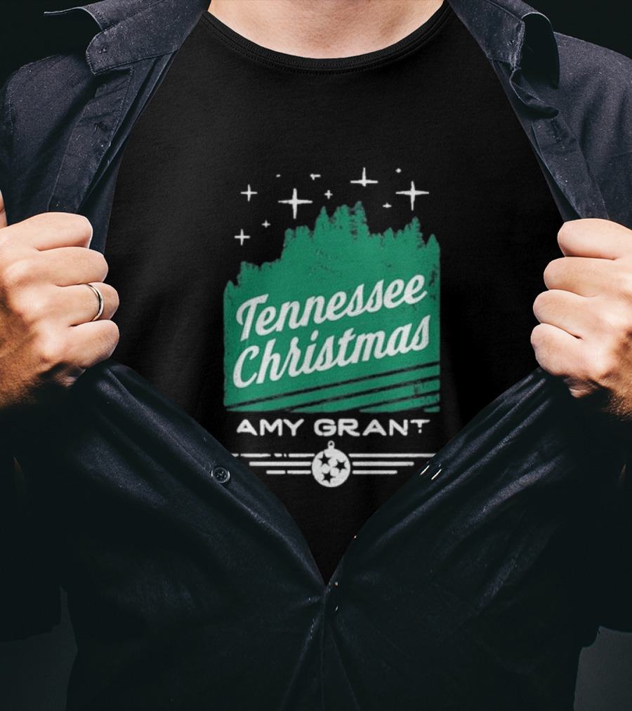 Tennessee Christmas Amy Grant Stars Trees T-Shirt