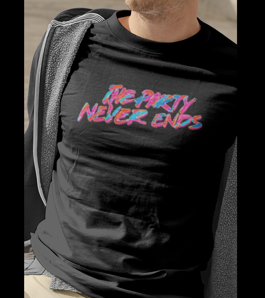 The Party Never Ends Neon Retro Vibes T-Shirt