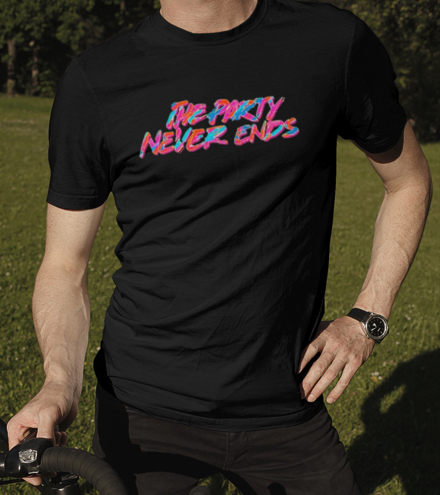 The Party Never Ends Neon Retro Vibes T-Shirt