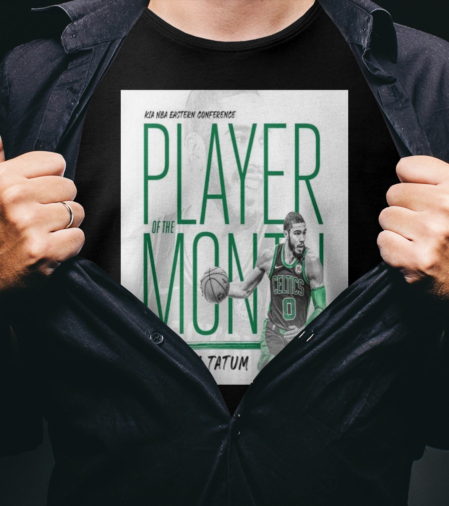 KIA NBA Eastern Conference Player Of The Month Jayson Tatum Celtics T-Shirt
